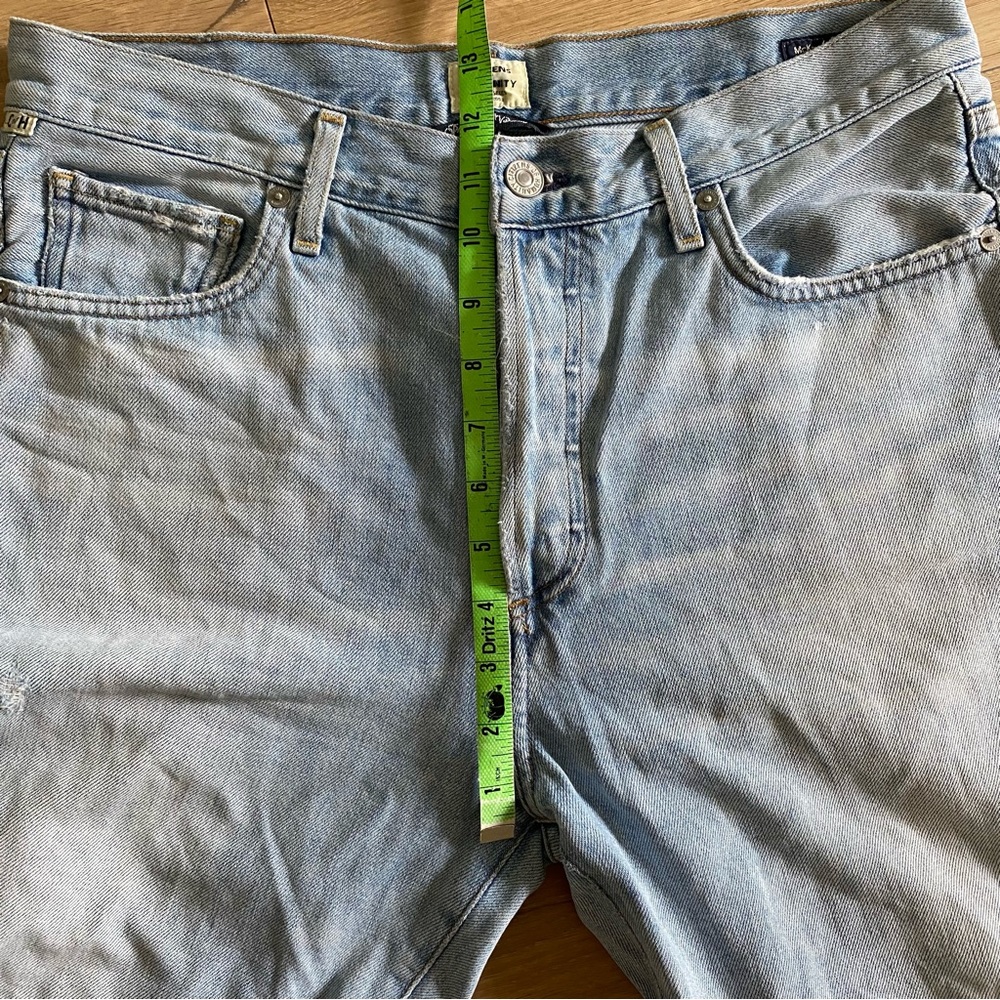 Citizens of Humanity McKenzie curved straight leg light wash distressed jeans 28 - Picture 7 of 11